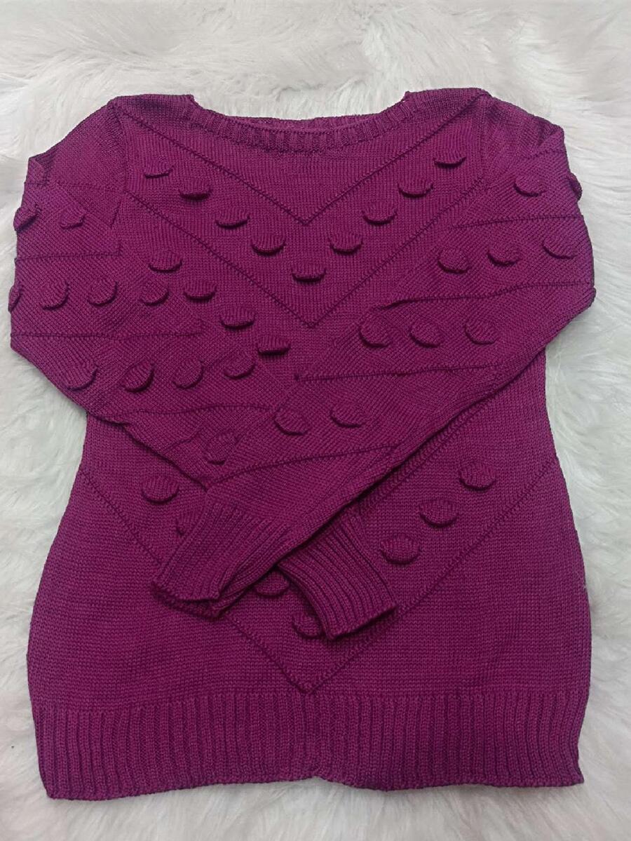 Women Sweaters - 紫色 - 查看 1