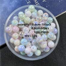 1pack Simple PMMA DIY Acrylic Beads For Women For DIY Jewelry Making - AB color round beads - View 3
