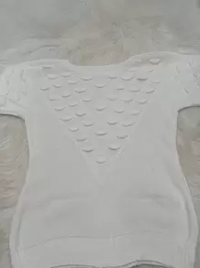 Women Knit Tops - 白色 - 查看 1