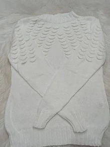 Women Knit Tops - 白色 - 查看 1