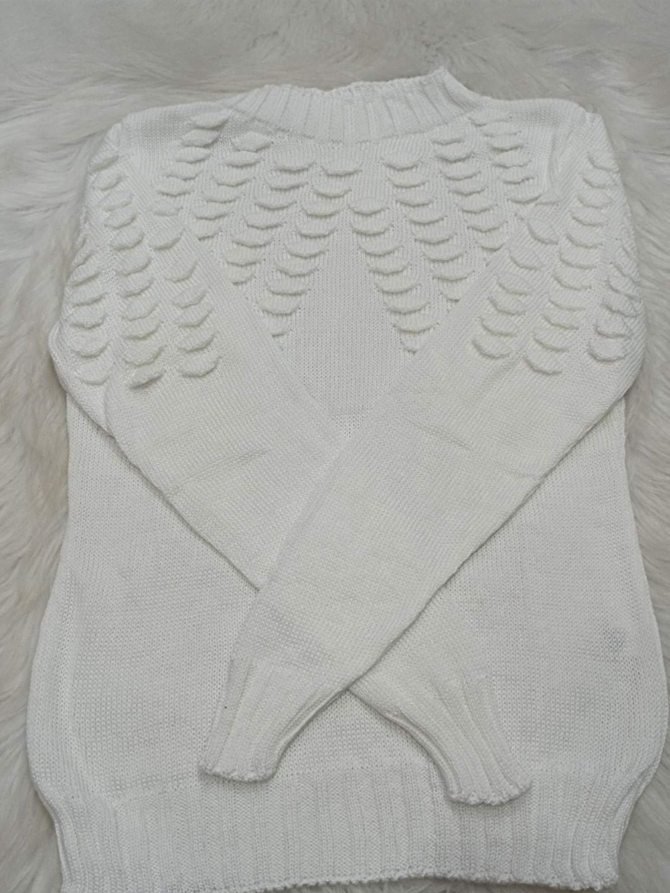 Women Knit Tops - 白色 - 查看 1