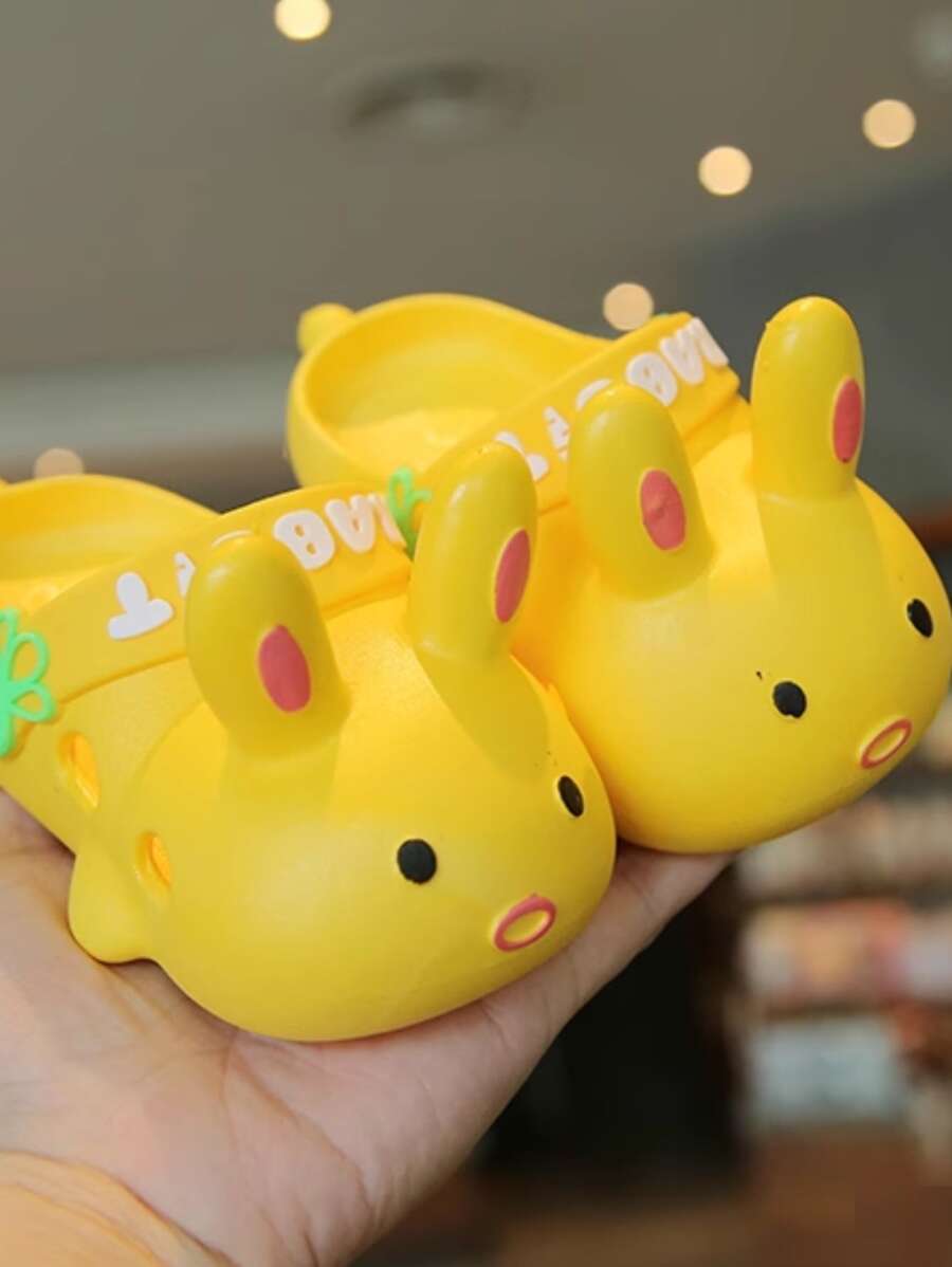 Flip Flops Sandals With Rabbit Sliders Design For Children UNISEX 15,16,17 CM Ultra Comfortable And Light. 3D Design. - Yellow - View 1