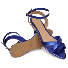 Women Flat Sandals - 藍色 - 查看 1