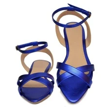 Women Flat Sandals - 藍色 - 查看 3
