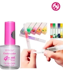 Duo Aceite para cuticula y Esmalte fortalecedor de Uñas prosa 4 en 1 de ajo y aceite para cuticula, ablandador de cuticula y endurecedor de uñas - Blanco - Ver 2
