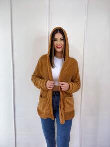 Women Coats - 駝色 - 查看 3