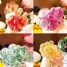 6 Pieces Squishy Slime Brain Anti-Stress Ball - Black - View 4