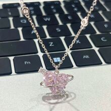 1 Miếng Màu hồng Kim cương Tim Hành tinh Dây chuyền Đối với phụ nữ , Linh hoạt Phụ kiện Với Phong cách ins , Thanh tú Xương quai xanh Chuỗi , Hợp thời - Nhiều màu - Xem 7
