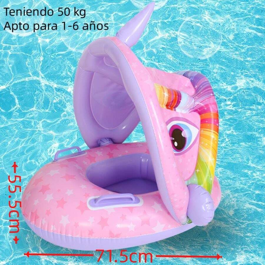Anillo de natación con flotador para piscina con diseño de animal lindo para el verano - Morado Violeta - Ver 1