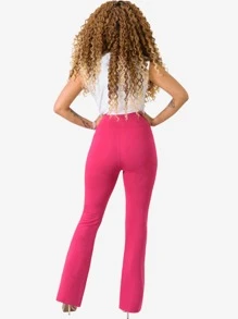 Plus Size Pants - 玫紅色 - 查看 3