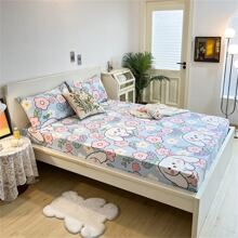 1入組高重量印花床罩/床墊罩/床墊保護套防塵罩（單人床尺寸） - 彩色 - 查看 5
