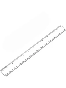 1 Paquete de reglas de plástico rectas transparentes con centímetros y pulgadas, de 5.9 pulgadas/7.8 pulgadas/11.8 pulgadas, herramienta de medición acrílica para estudiantes, escuela y oficina - Blanco - Ver 1