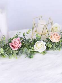 2pcs/1pc Artificial Eucalyptus Leaves & Vines, Evergreen Hanging Plants For Wedding Party Decoration - Green - View 5