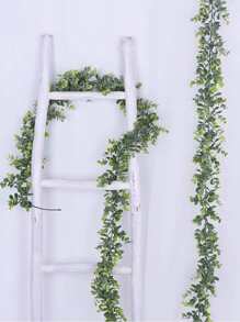 2pcs/1pc Artificial Eucalyptus Leaves & Vines, Evergreen Hanging Plants For Wedding Party Decoration - Green - View 4