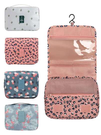 Hook Cosmetic Bag Women Travel Pouch High Capacity Portable Toiletries Beauty Organizer Ladies Bathroom Necessity Makeup Storage Bag Unisex Wash Bags Beach Bag Beach Essentials Beach Towel Organizer Beach Accessories Beach Stuff Holiday Bag Holiday Essentials For Summer For Vacation