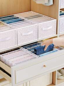 Jeans Pants Storage Box Divider For Closet Organization - White - View 2