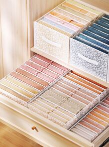 Jeans Pants Storage Box Divider For Closet Organization - White - View 3