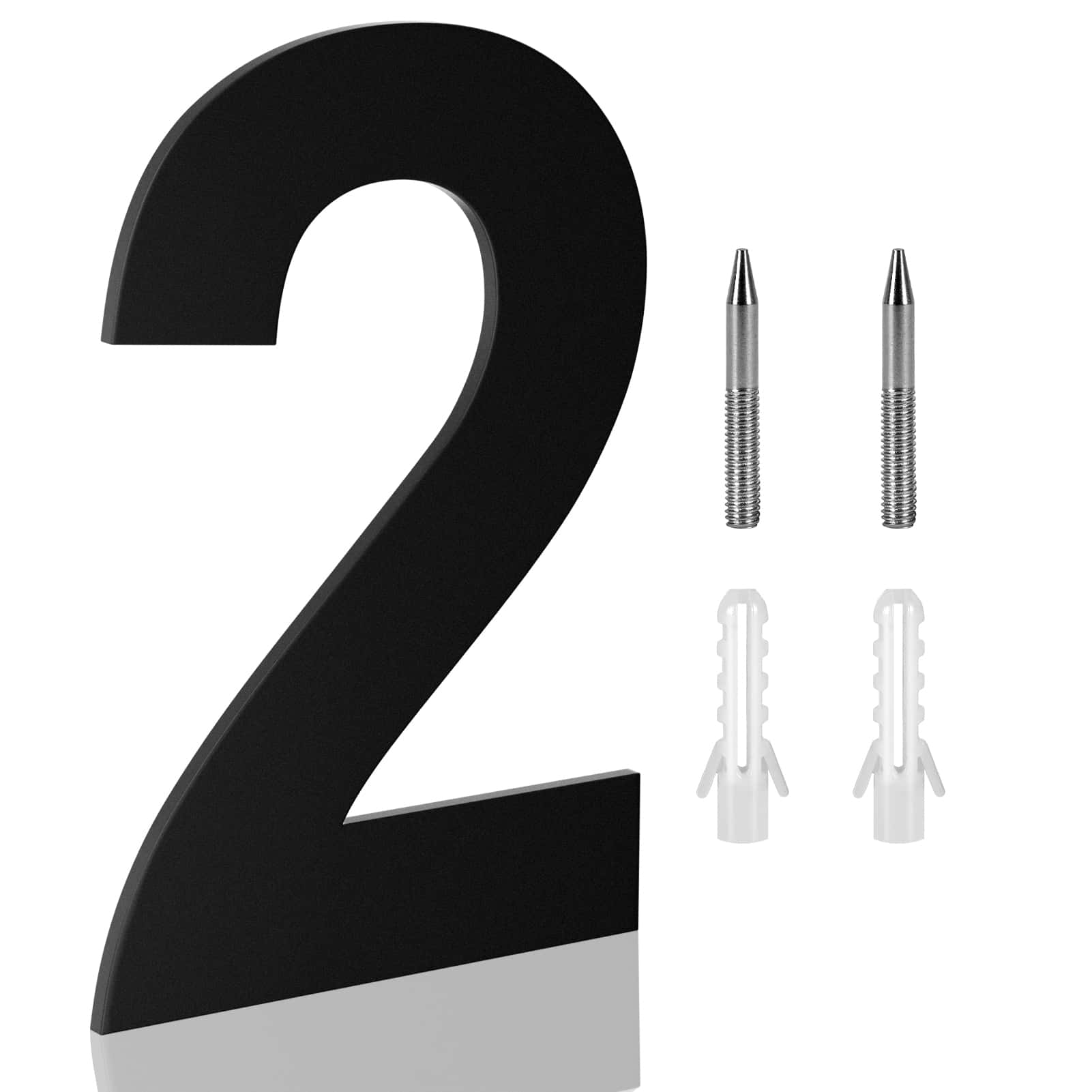 8 Inch Floating House Numbers, Address Numbers For Houses Large Silver