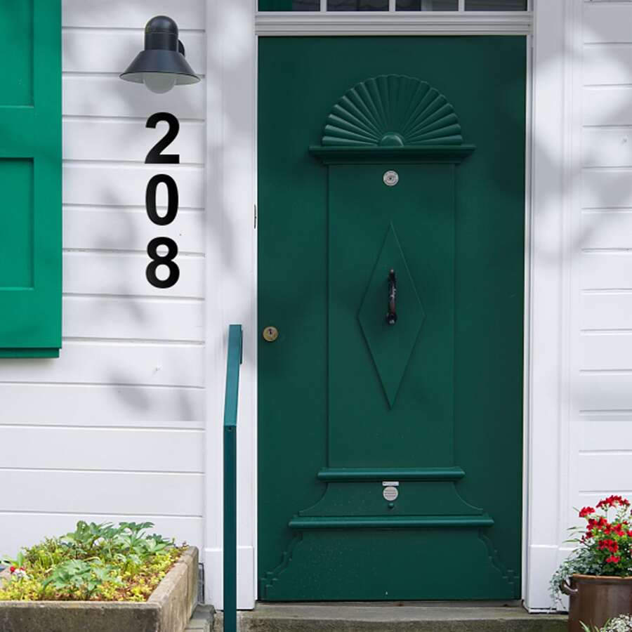 8 Inch Floating House Numbers, Address Numbers For Houses Large Silver