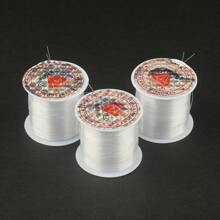 1PC 0.2-0.6mm Transparent Fishing Line For Beads Non-Elastic Ultra-Fine Wire Clear Non-Stretch Nylon String Beading Cord Thread For Jewelry Making Supplies Handmade Accessories Weaving Fish Silk Rope