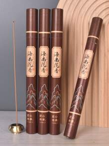 一盒家用香線，檀香和沈香香薰室內香用 - 棕色 - 查看 2