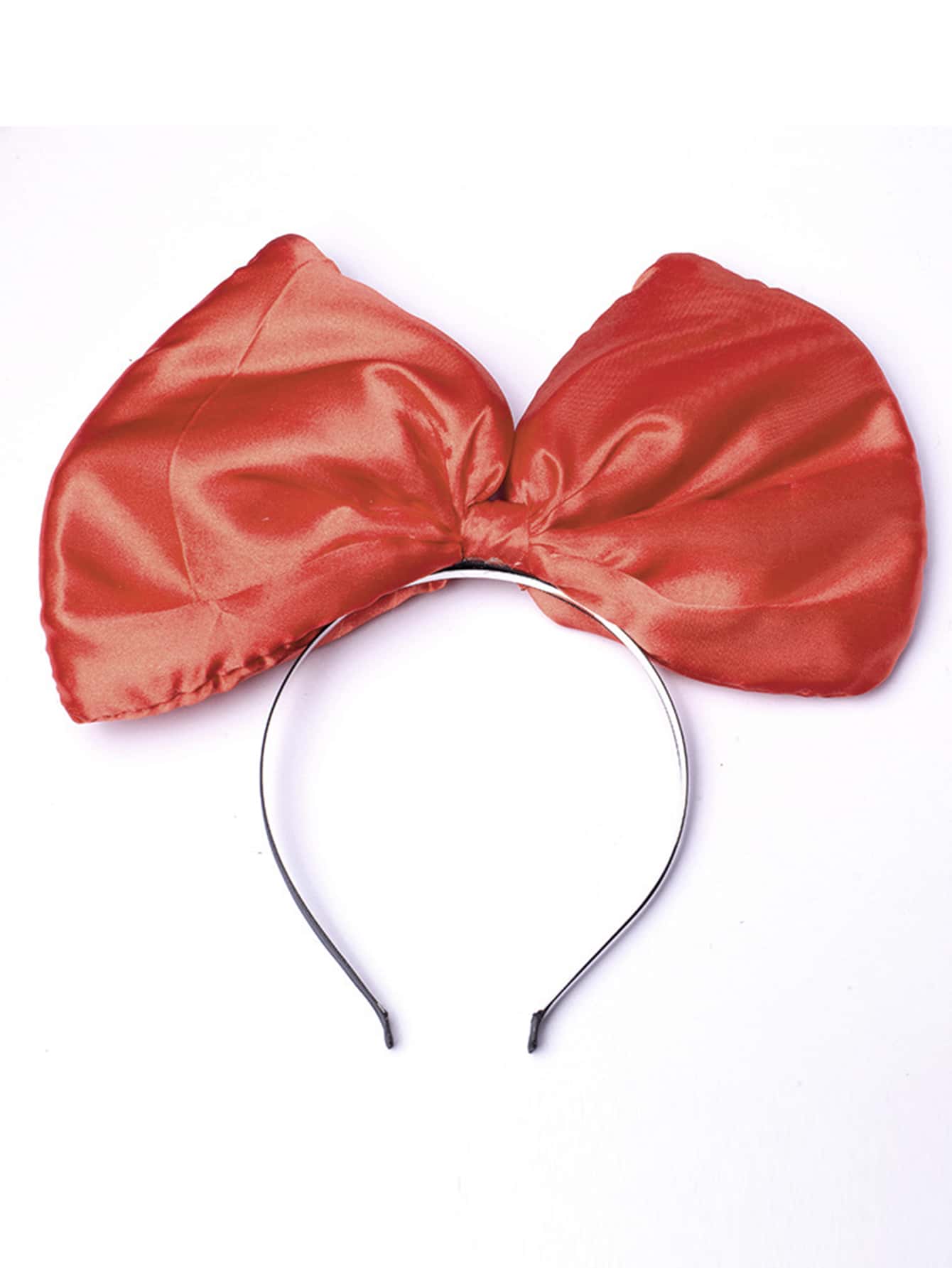 Hàng Mới Màu thuần Số lớn Bowknot Băng đô cài tóc , Cô dâu Quá quắt Nơ Dây buộc tóc , Lễ hội Kẹp tóc Hiệu suất Mũ đội đầu , Đỏ - Đỏ - Xem 1