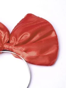 Hàng Mới Màu thuần Số lớn Bowknot Băng đô cài tóc , Cô dâu Quá quắt Nơ Dây buộc tóc , Lễ hội Kẹp tóc Hiệu suất Mũ đội đầu , Đỏ - Đỏ - Xem 3