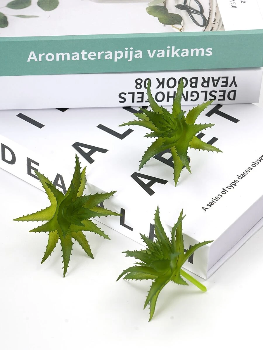 Cây Nhân Tạo Bằng Nhựa Cây Mọng Nước, Cây Giả Trang Trí Nhà Và Tiệc - màu xanh lá - Xem 1