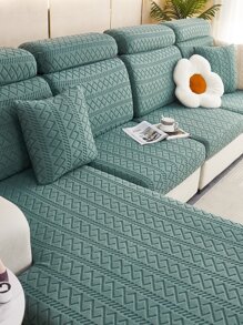 1入組彈力加厚沙發墊套全沙發套適合四個季節 - 橄欖綠 - 查看 5