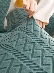 1入組彈力加厚沙發墊套全沙發套適合四個季節 - 橄欖綠 - 查看 6