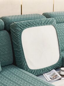 1入組彈力加厚沙發墊套全沙發套適合四個季節 - 橄欖綠 - 查看 2