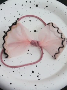 10入組彩色多層邊蝴蝶結頭繩 - 彩色 - 查看 3