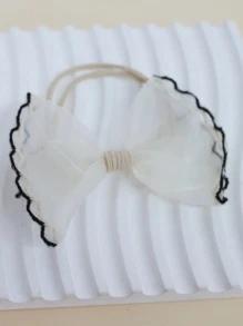 10入組彩色多層邊蝴蝶結頭繩 - 彩色 - 查看 6