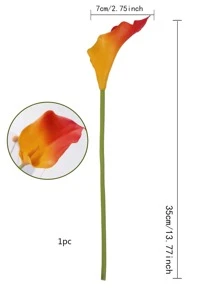 1 hoa nhân tạo - Màu Cam cháy - Xem 5