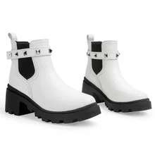 Women's Lug Sole Chelsea Boots - 白色 - 查看 3