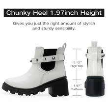 Women's Lug Sole Chelsea Boots - 白色 - 查看 5