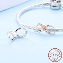 Trang trí bằng đá khối Zirconia Thiết kế biểu tượng vô cực Phụ kiện tự làm bằng bạc sterling - Đồng - Xem 3