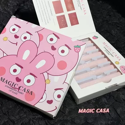 Miroir Brillant À Lèvres Ensemble , 6 pièces Longue Tenue Rebondi Rouge À Lèvres Liquide Kit