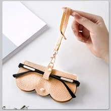 Gói kính râm Hộp đựng kính di động Vỏ bảo vệ kính râm - Cà phê nâu - Xem 3