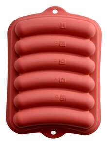 Non-Stick Silicone Sausage Mold for Homemade Hot Dogs, DIY Hot Dogs, BPA Free, Hot Dog Mold for Oven and Microwave (Yellow, 6-Cavity) - Yellow - View 9