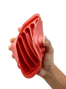 Non-Stick Silicone Sausage Mold for Homemade Hot Dogs, DIY Hot Dogs, BPA Free, Hot Dog Mold for Oven and Microwave (Yellow, 6-Cavity) - Yellow - View 8