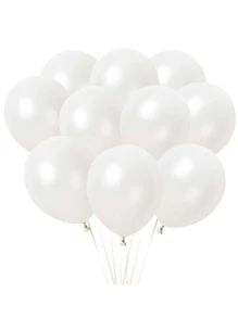 1 Gói 20 Quả Bóng Cao Su Trắng Dày 2,2g, Bóng Bay Ngọc Trai Tròn 10 Inch Dùng Trang Trí Tiệc Sinh Nhật, Hoạt Động Chợ, Lễ Cưới, Trang Trí Nhà Mới - trắng - Xem 1