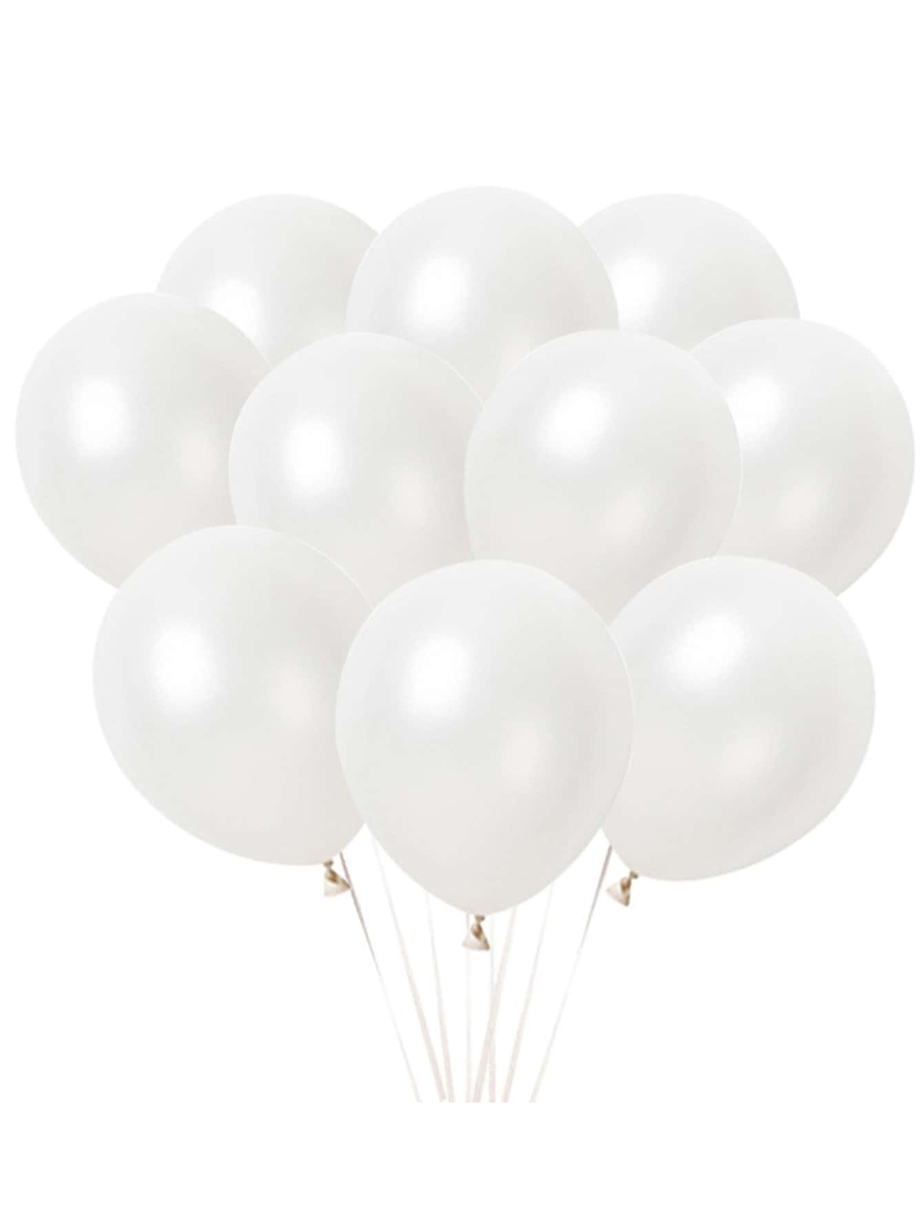 1 Gói 20 Quả Bóng Cao Su Trắng Dày 2,2g, Bóng Bay Ngọc Trai Tròn 10 Inch Dùng Trang Trí Tiệc Sinh Nhật, Hoạt Động Chợ, Lễ Cưới, Trang Trí Nhà Mới - trắng - Xem 1