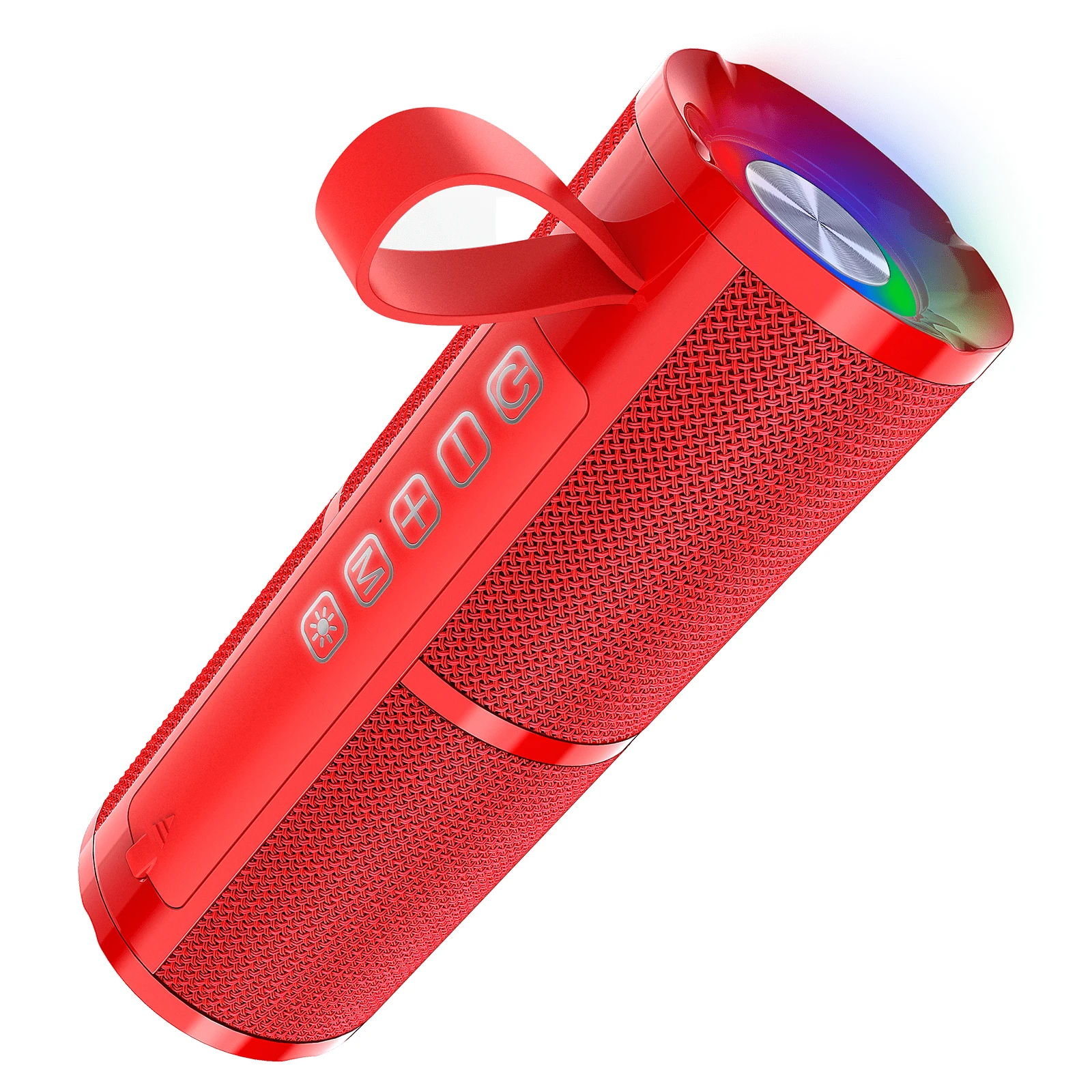 1HOUR Wireless Bluetooth Portable Speaker Cylindrical Sound Loud Exterior 2400 MAh - Red - View 1