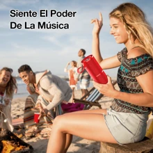 1HOUR Wireless Bluetooth Portable Speaker Cylindrical Sound Loud Exterior 2400 MAh - Red - View 8