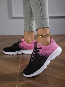 Của phụ nữ Giải trí Thời trang Tăng Chiều Cao Giày thể thao Độ co giãn Cao Chống trượt Ngoài trời Thể thao Giày Chạy bộ , Thoải mái & Thoáng khí - Màu Hồng Tươi - Xem 3