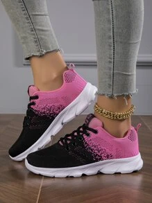 Của phụ nữ Giải trí Thời trang Tăng Chiều Cao Giày thể thao Độ co giãn Cao Chống trượt Ngoài trời Thể thao Giày Chạy bộ , Thoải mái & Thoáng khí - Màu Hồng Tươi - Xem 4
