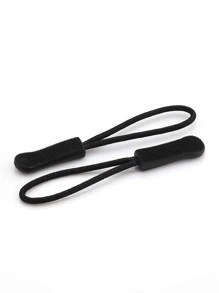 10pcs Black Plastic Zipper Pulls - Black - View 1