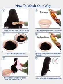 20年代复古长棕色假发，适合女性，1920年代复古波浪卷发合成假发，适合女性角色扮演、万圣节派对 - 棕色 - 查看 9