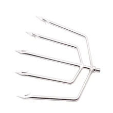 1 件钓鱼配件狩猎工具不锈钢鱼叉 2 叉鱼叉 鱼叉 鱼钩 倒钩鱼叉 户外渔具 - 銀色 - 查看 5